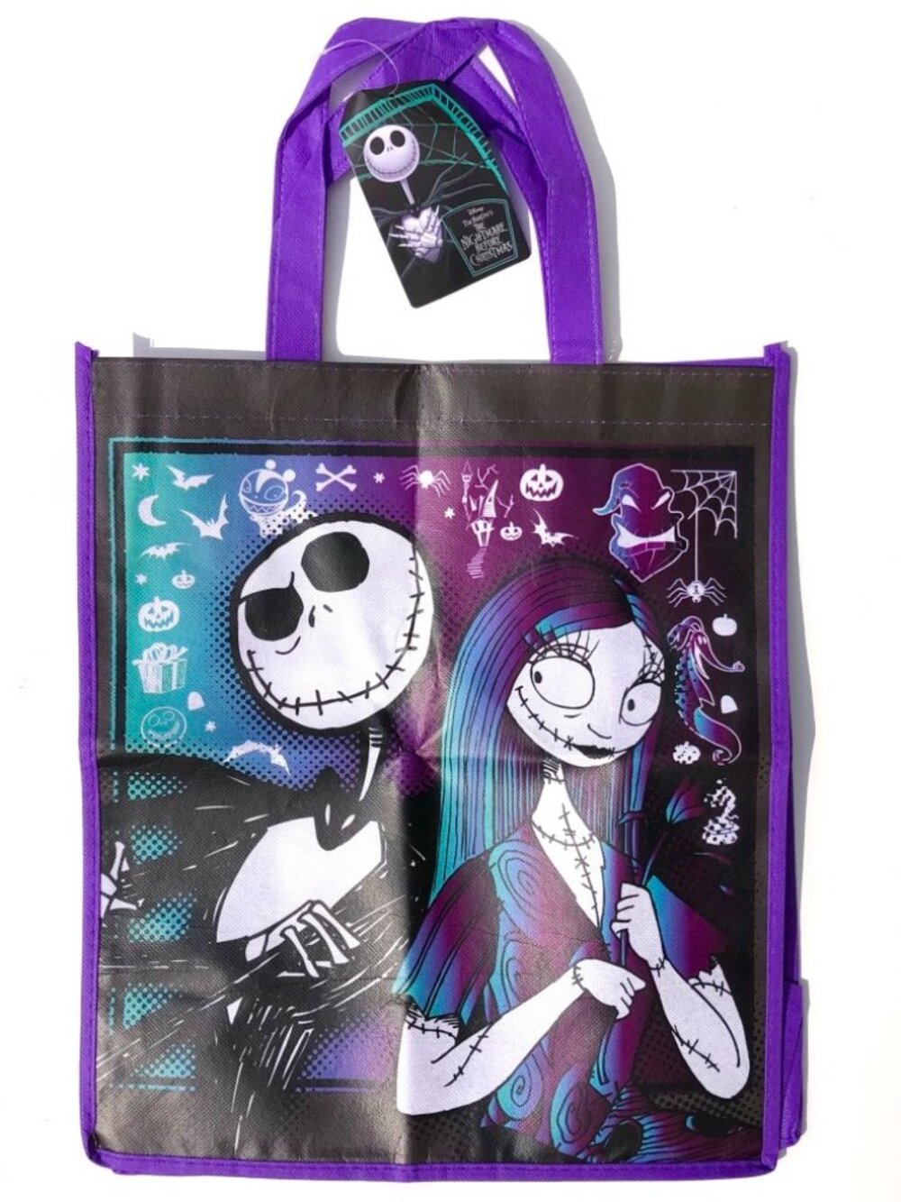 Disney Nightmare Before Christmas Tote Bag Jack Skellington Sally Reusable
